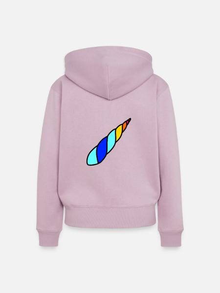 horn - Frauen Premium Bio Zip Hoodie - Altrosa