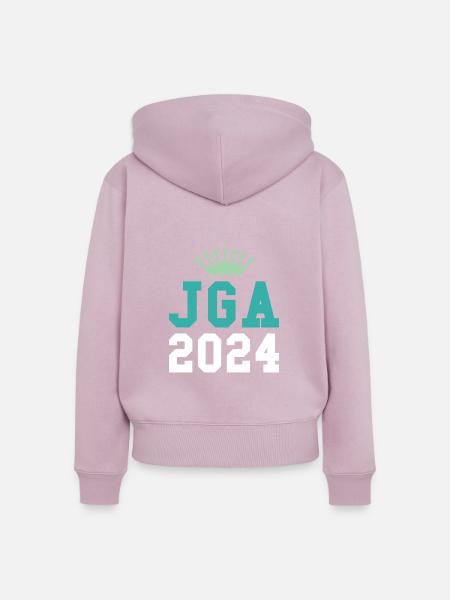 Jga 2024 Junggesellenabschied - Frauen Premium Bio Zip Hoodie - Altrosa