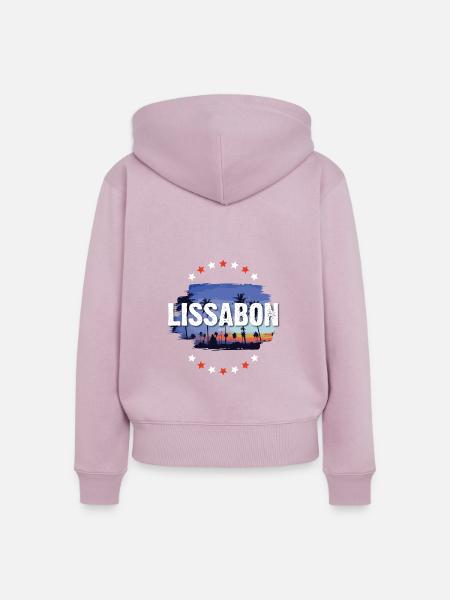 Lissabon - Frauen Premium Bio Zip Hoodie - Altrosa