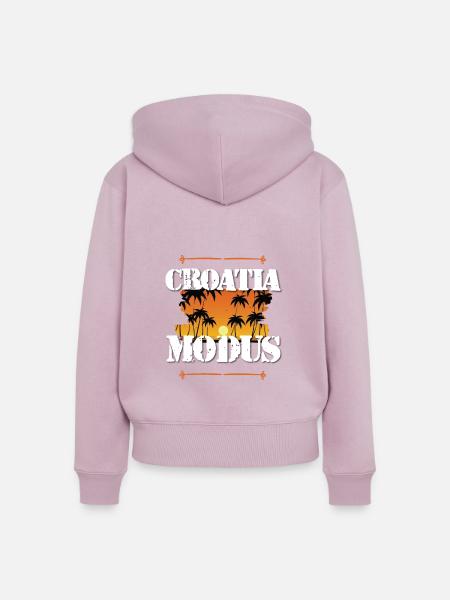 Croatia Modus - Frauen Premium Bio Zip Hoodie - Altrosa