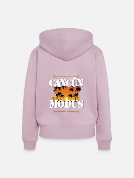 Cancun Modus - Frauen Premium Bio Zip Hoodie - Altrosa