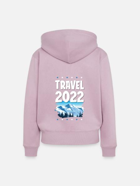 Travel 2022 - Frauen Premium Bio Zip Hoodie - Altrosa
