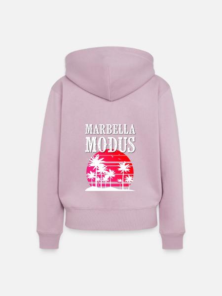 Marbella Modus - Frauen Premium Bio Zip Hoodie - Altrosa
