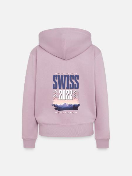 Swiss 2022 - Frauen Premium Bio Zip Hoodie - Altrosa