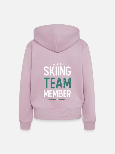 Skiing Team - Frauen Premium Bio Zip Hoodie - Altrosa