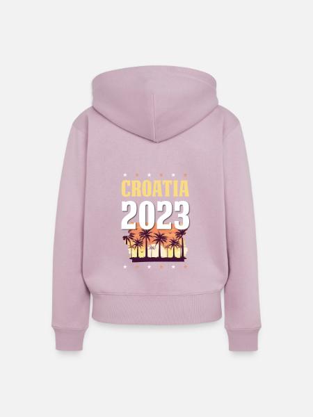 Croatia 2023 - Frauen Premium Bio Zip Hoodie - Altrosa