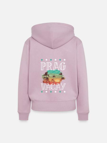 Prag Urlaub - Frauen Premium Bio Zip Hoodie - Altrosa