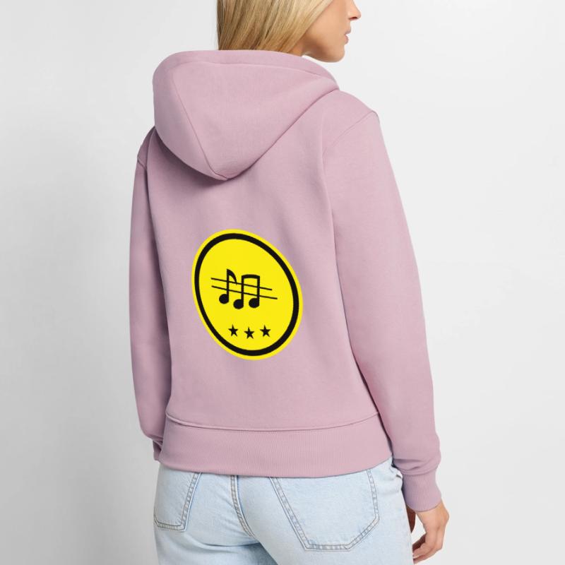 Noder Premium økologisk hoodie med lynlås til kvinder