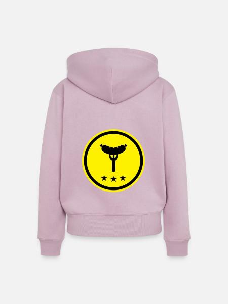 Wurst Gabel - Frauen Premium Bio Zip Hoodie - Altrosa