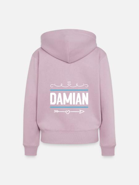 Damian - Frauen Premium Bio Zip Hoodie - Altrosa