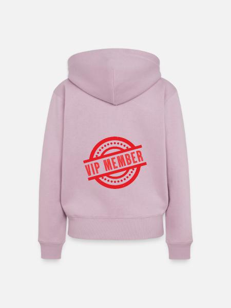 Vip Mitglied - Frauen Premium Bio Zip Hoodie - Altrosa