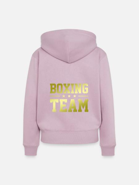 Boxing Team - Frauen Premium Bio Zip Hoodie - Altrosa