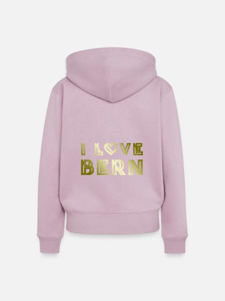 I Love Bern - Frauen Premium Bio Zip Hoodie - Altrosa