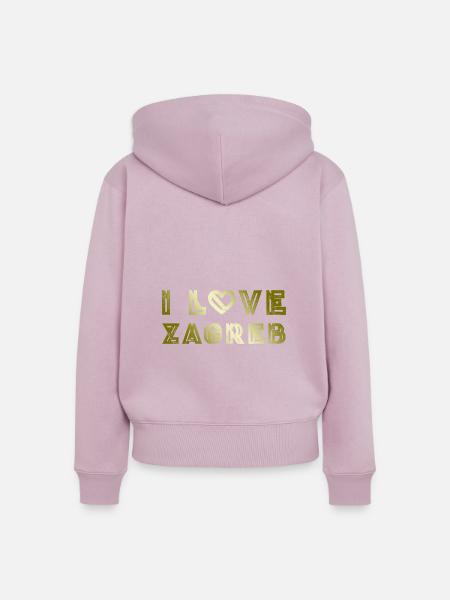 I Love Zagreb - Frauen Premium Bio Zip Hoodie - Altrosa