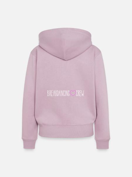 Breakdancing Crew Herz - Frauen Premium Bio Zip Hoodie - Altrosa