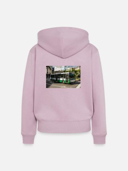 BUENOS AIRES est BUS - Frauen Premium Bio Zip Hoodie - Altrosa