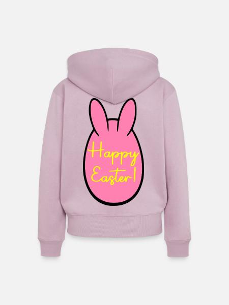 Frohes Osterhase - Frauen Premium Bio Zip Hoodie - Altrosa