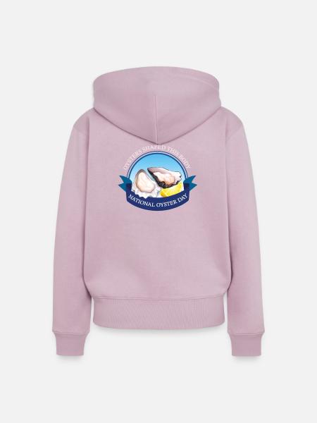 National oyster day Austern - Frauen Premium Bio Zip Hoodie - Altrosa