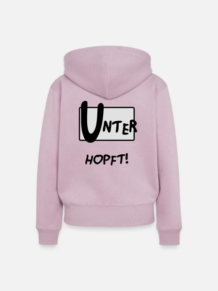 UNTERHOPFT BIER - Frauen Premium Bio Zip Hoodie - Altrosa