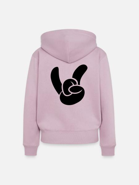 Rock on! - Frauen Premium Bio Zip Hoodie - Altrosa