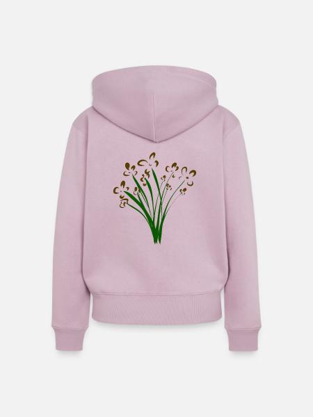 Blumenstrauss - Frauen Premium Bio Zip Hoodie - Altrosa