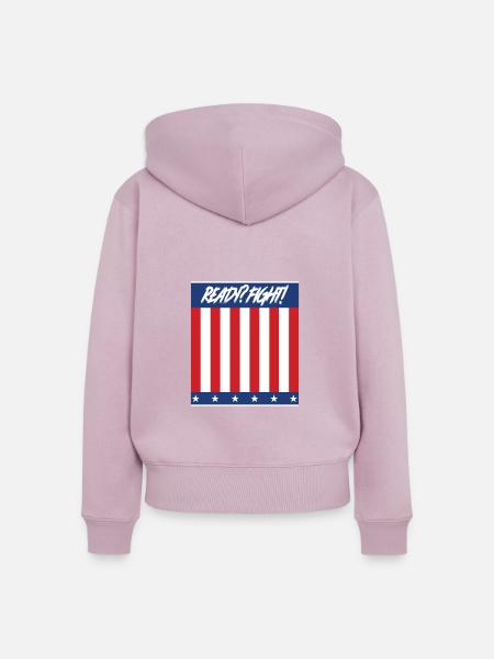 Ready? Fight! - Frauen Premium Bio Zip Hoodie - Altrosa
