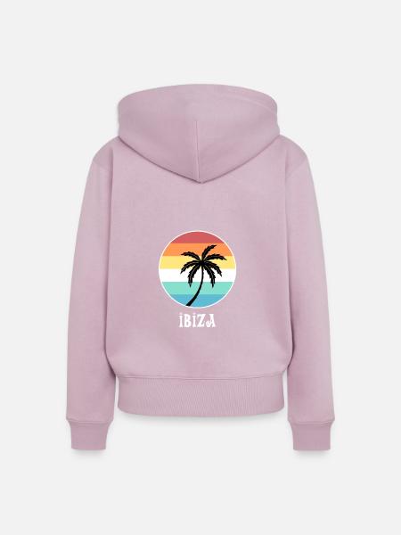 Ibiza - Frauen Premium Bio Zip Hoodie - Altrosa