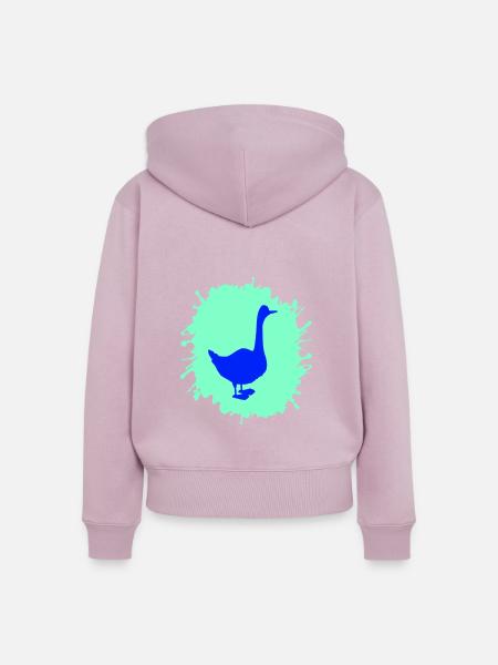 gans splatter - Frauen Premium Bio Zip Hoodie - Altrosa