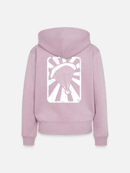 Gleitschirmflieger - Frauen Premium Bio Zip Hoodie - Altrosa