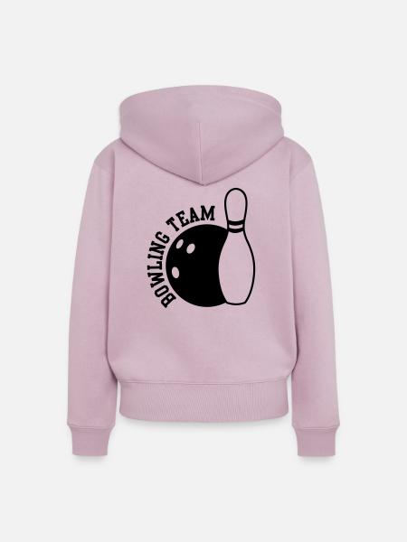 bowling team - Frauen Premium Bio Zip Hoodie - Altrosa