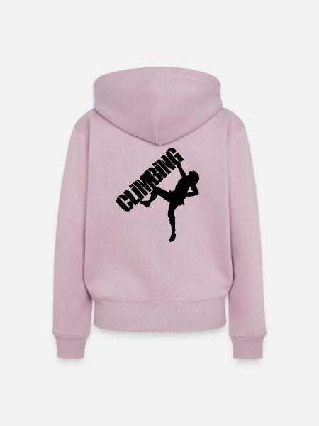 klettern - Frauen Premium Bio Zip Hoodie - Altrosa