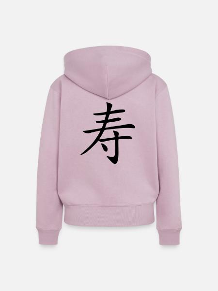 Langes Leben - Frauen Premium Bio Zip Hoodie - Altrosa
