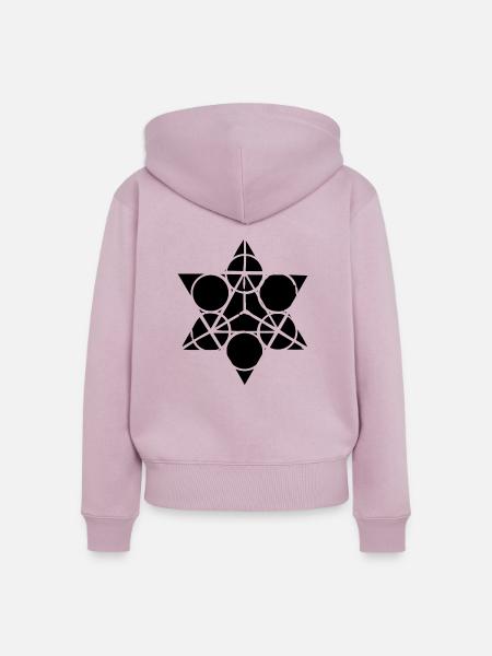 Sacred geometry - Frauen Premium Bio Zip Hoodie - Altrosa