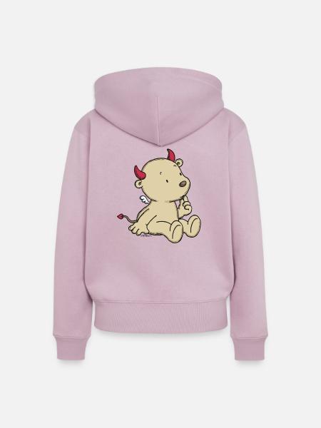 Engel_Teufel12 - Frauen Premium Bio Zip Hoodie - Altrosa