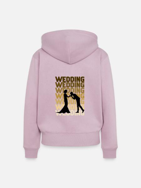 Wedding - Frauen Premium Bio Zip Hoodie - Altrosa