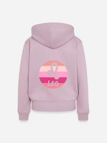 Sternzeichen Löwe - Frauen Premium Bio Zip Hoodie - Altrosa