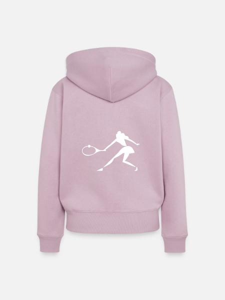 Tennis - Frauen Premium Bio Zip Hoodie - Altrosa
