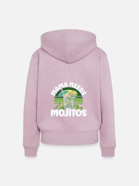 Mama needs Mojitos - Frauen Premium Bio Zip Hoodie - Altrosa