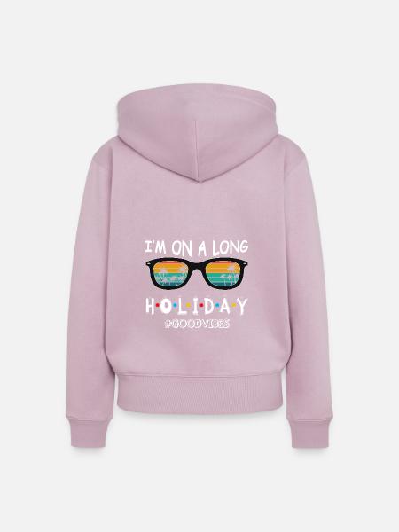 I’m on holiday - Frauen Premium Bio Zip Hoodie - Altrosa
