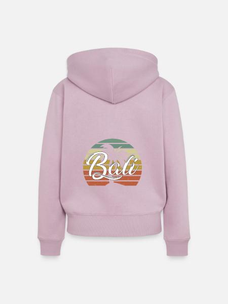 Bali - Indonesien - Frauen Premium Bio Zip Hoodie - Altrosa