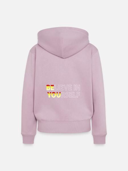 Believe in yourself - Frauen Premium Bio Zip Hoodie - Altrosa