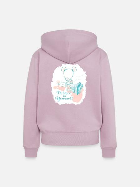 Believe in Yourself - Frauen Premium Bio Zip Hoodie - Altrosa