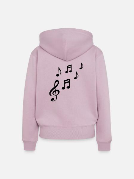 music - Frauen Premium Bio Zip Hoodie - Altrosa