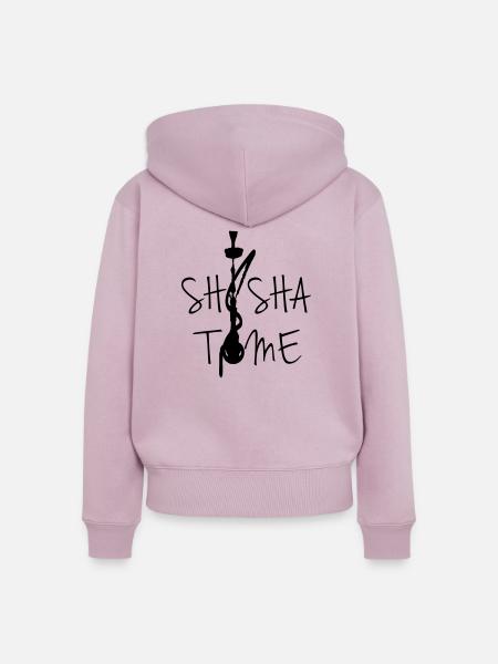 shisha_time - Frauen Premium Bio Zip Hoodie - Altrosa