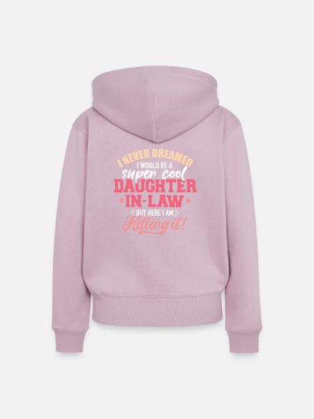 Schwiegertochter - Frauen Premium Bio Zip Hoodie - Altrosa