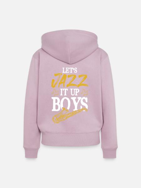 Jazz Musik - Frauen Premium Bio Zip Hoodie - Altrosa