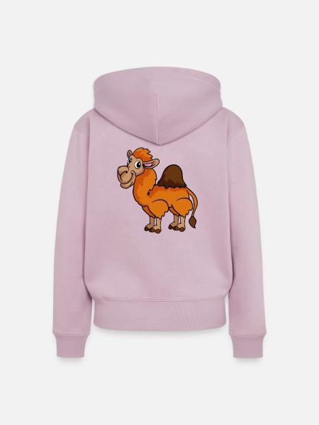 Dromedar - Frauen Premium Bio Zip Hoodie - Altrosa