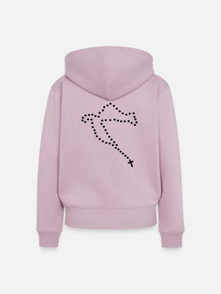 Kroatien Kette - Hrvatska krunica - Frauen Premium Bio Zip Hoodie - Altrosa
