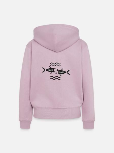 Sternzeichen Fische - Frauen Premium Bio Zip Hoodie - Altrosa