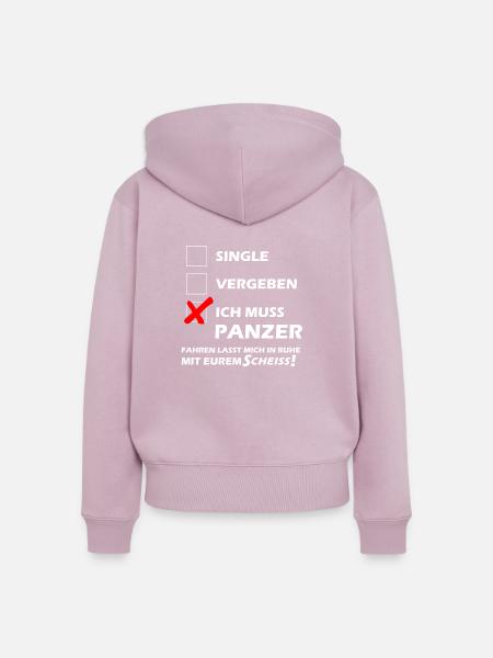 Panzer fahren - Frauen Premium Bio Zip Hoodie - Altrosa